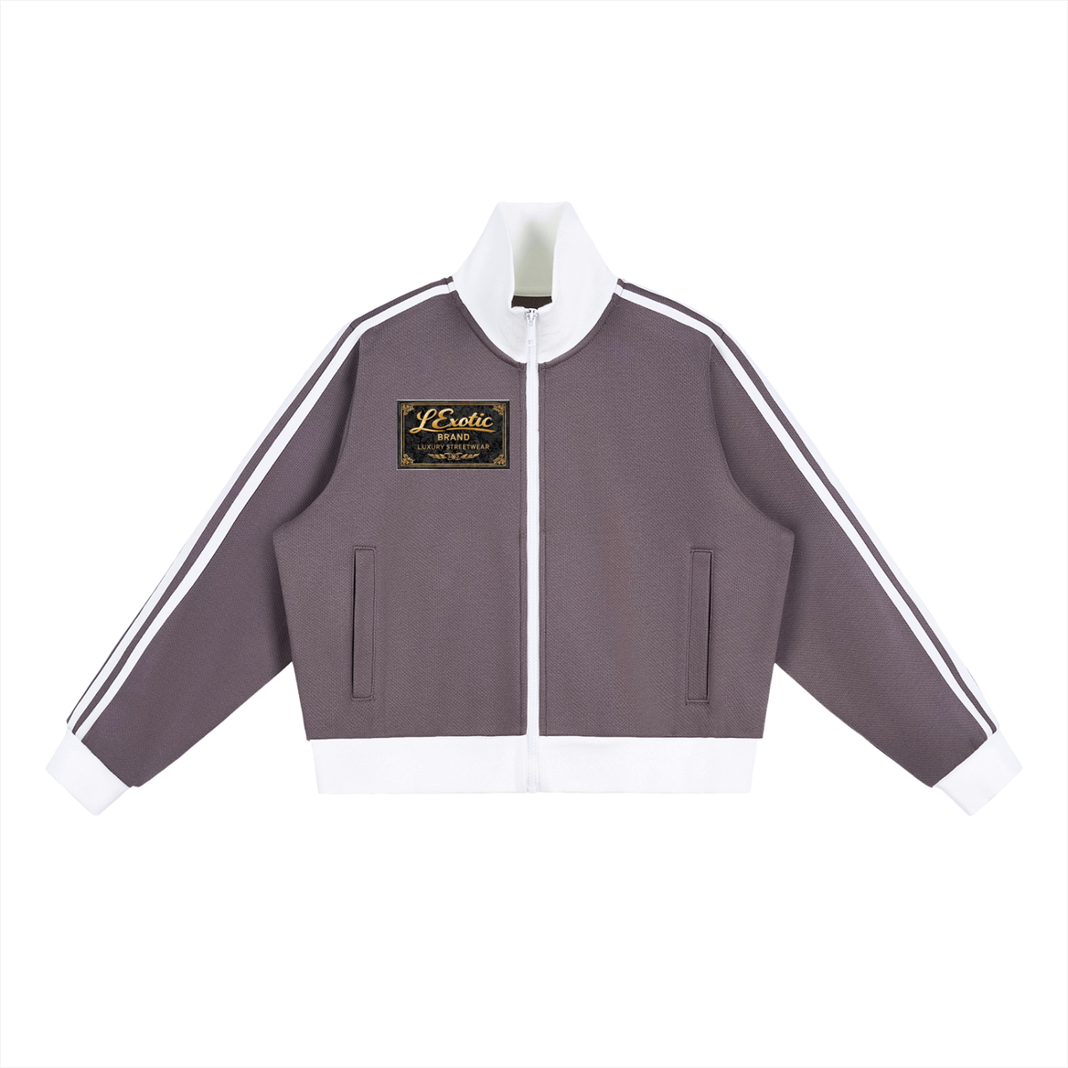 L’Exotic Velocity Cropped Track Jacket