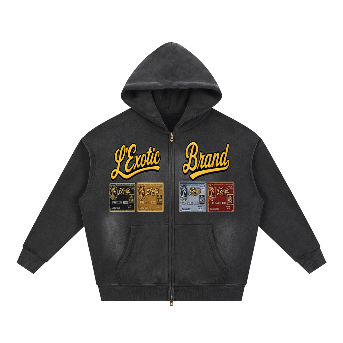 L’Exotic Sunfade Two-Way Zip Hoodie