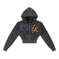 L’Exotic Vintage Crop Fleece Hoodie