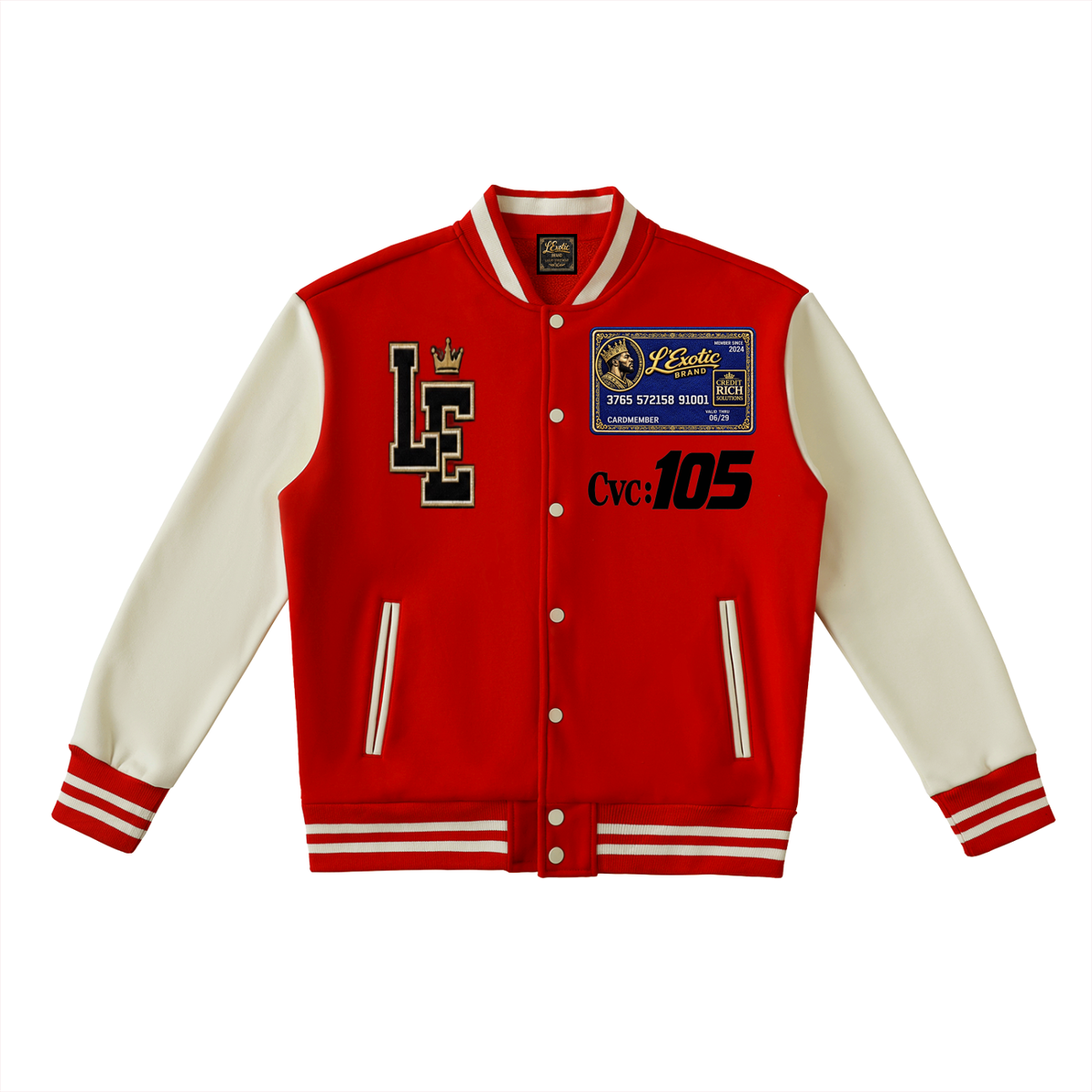 L’Exotic Signature Two-Tone Varsity Jacket