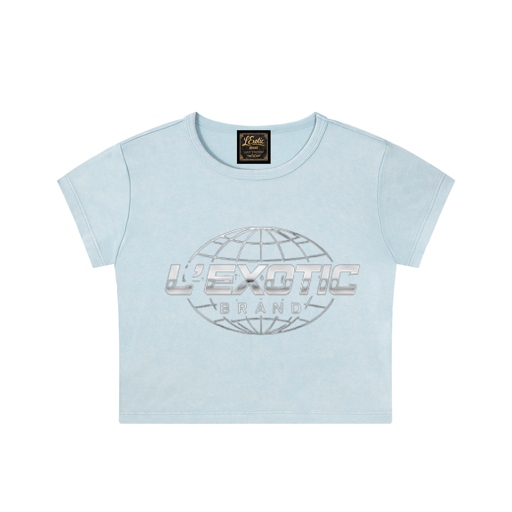 L’Exotic Signature Snow Wash Crop Top