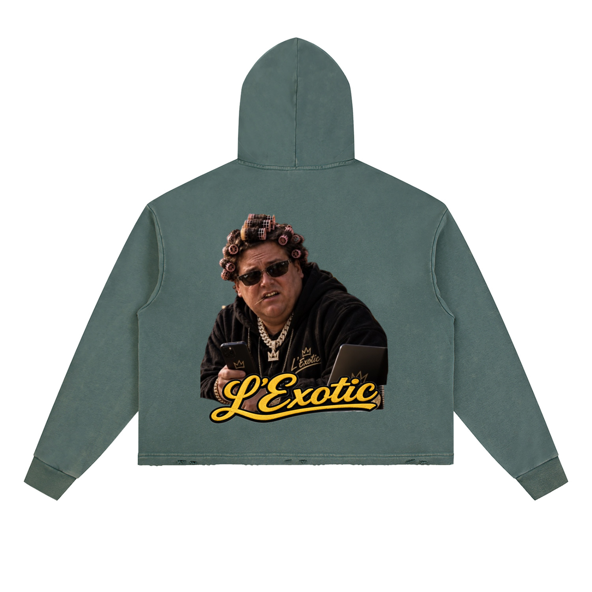 L’Exotic Big Perm Crypto Hustle Vintage Hoodie