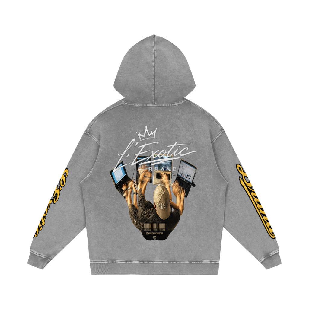 L’Exotic Heavyweight Snow Wash Hoodie