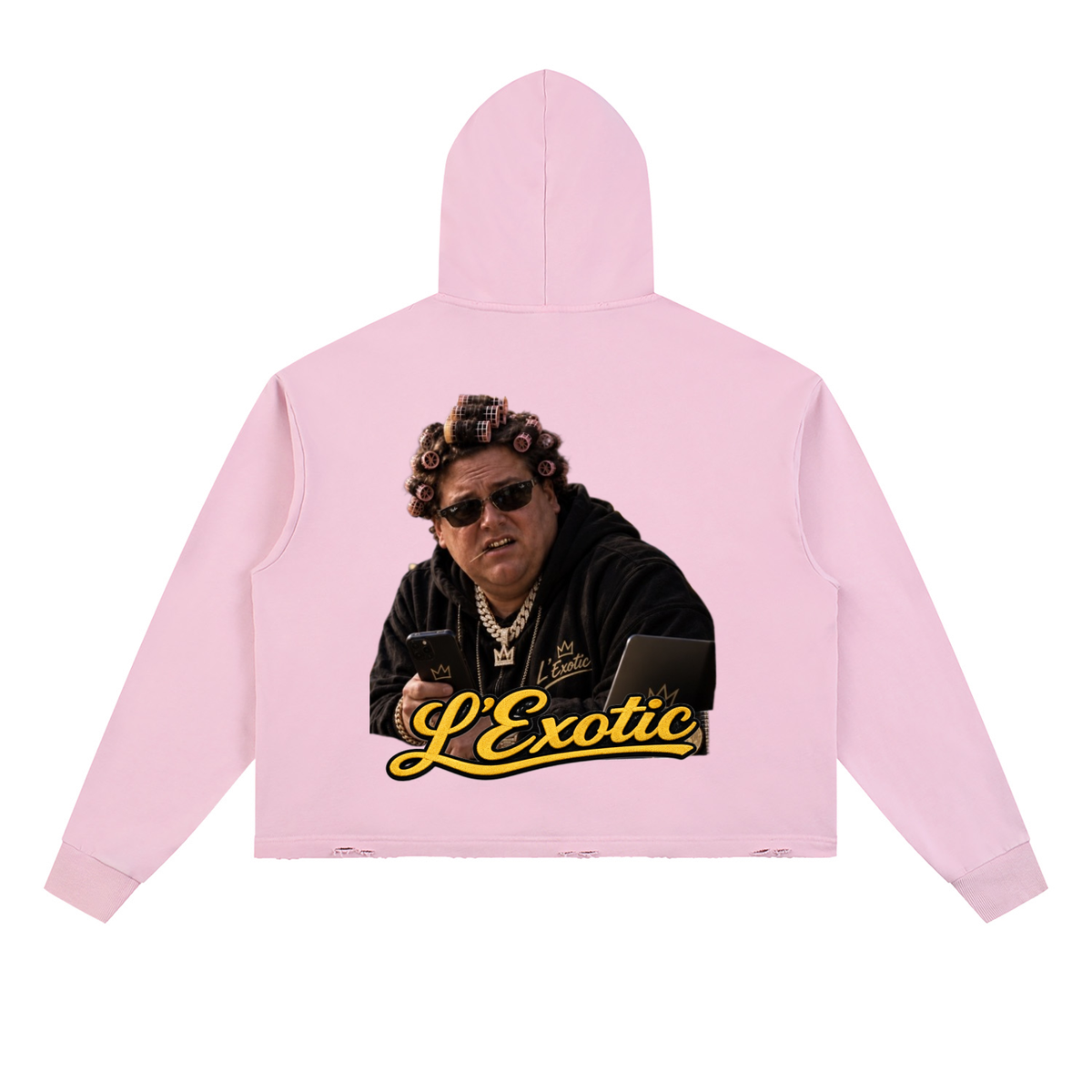 L’Exotic Big Perm Crypto Hustle Vintage Hoodie