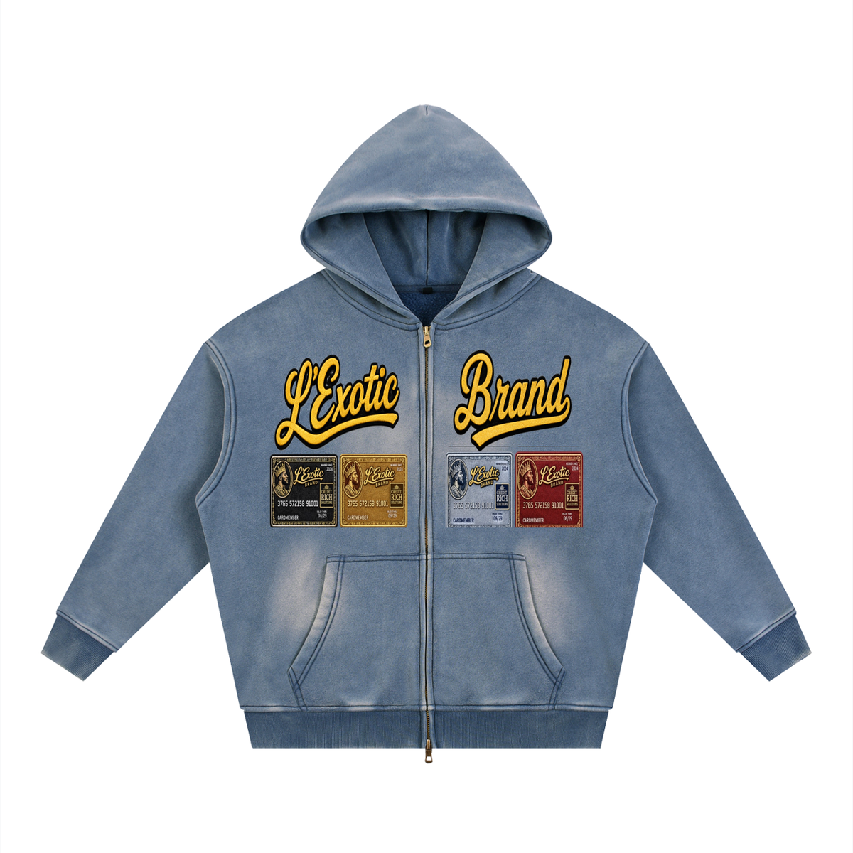 L’Exotic Sunfade Two-Way Zip Hoodie