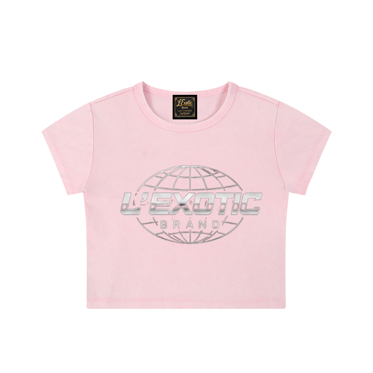 L’Exotic Signature Snow Wash Crop Top