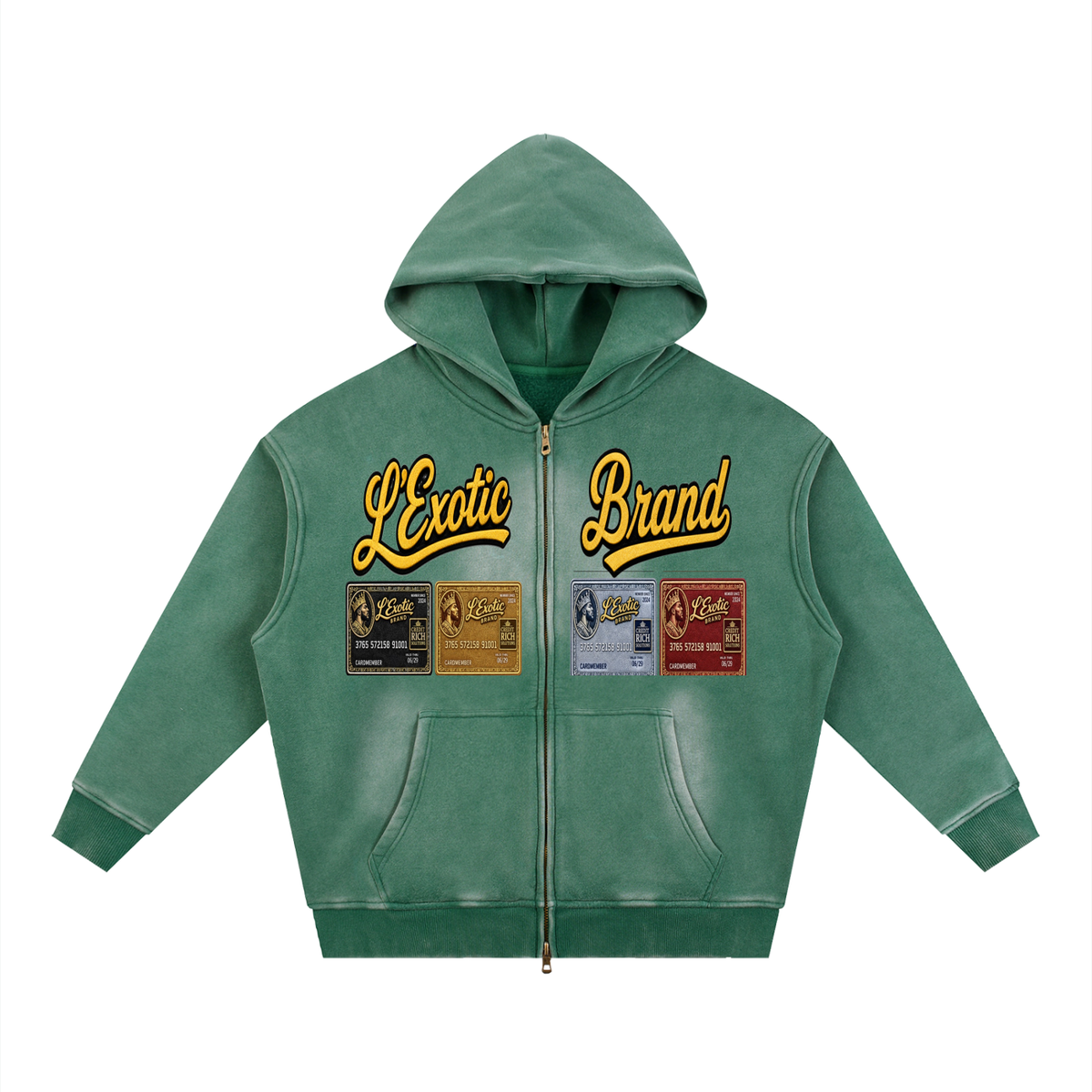 L’Exotic Sunfade Two-Way Zip Hoodie