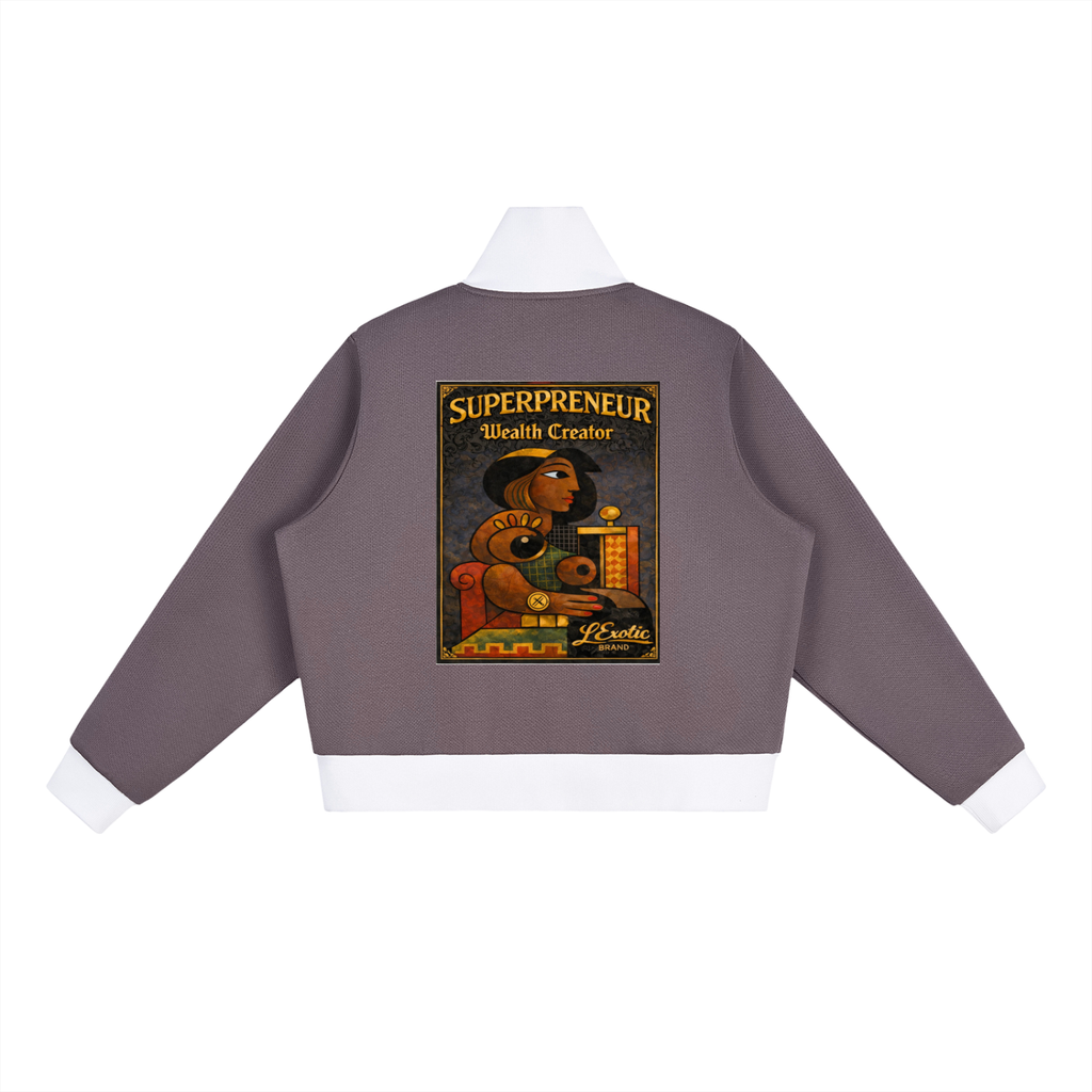L’Exotic Velocity Cropped Track Jacket