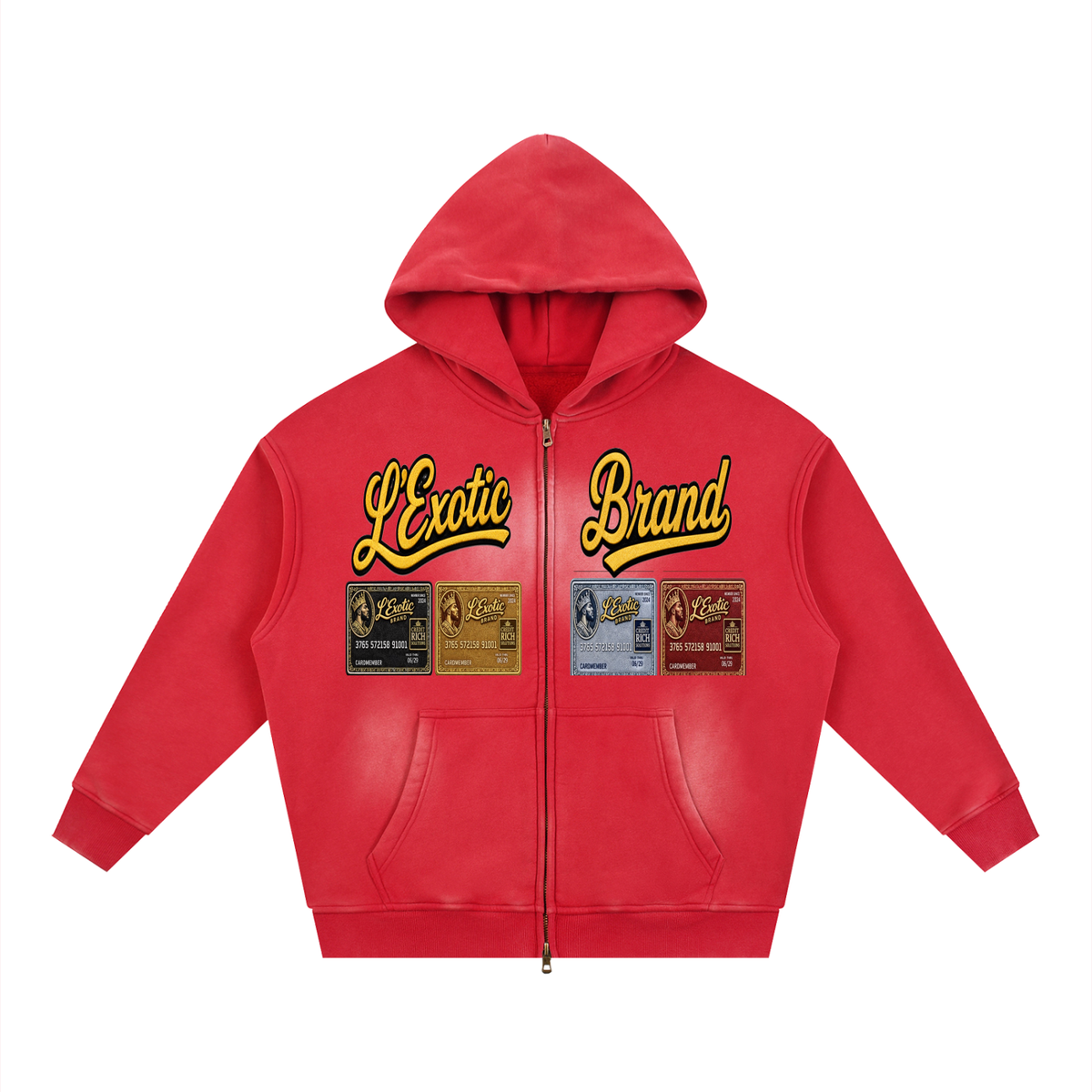 L’Exotic Sunfade Two-Way Zip Hoodie