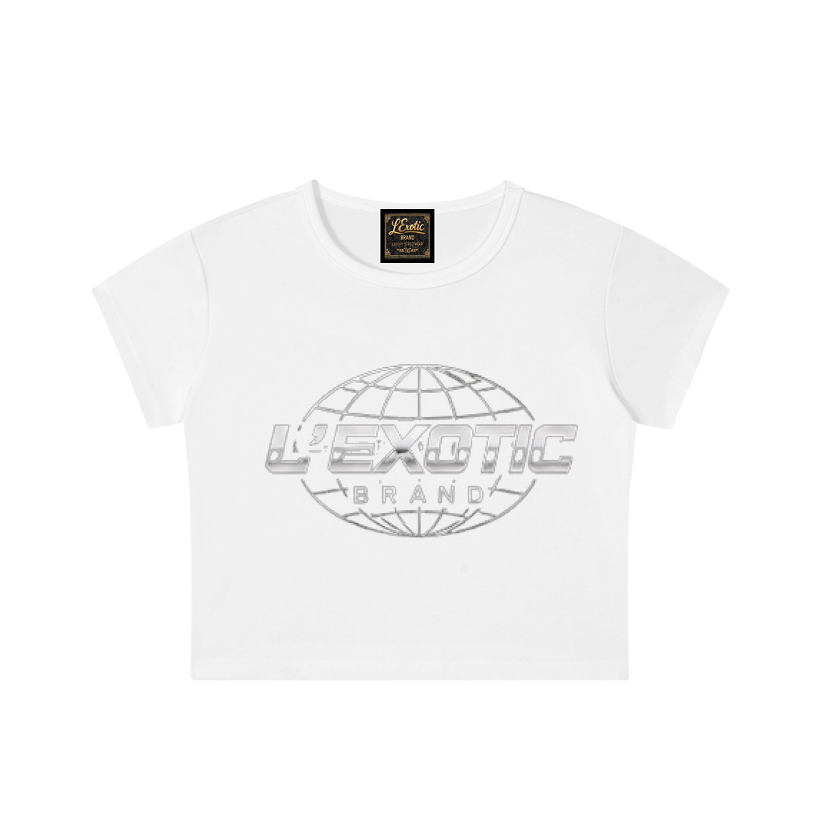 L’Exotic Signature Snow Wash Crop Top