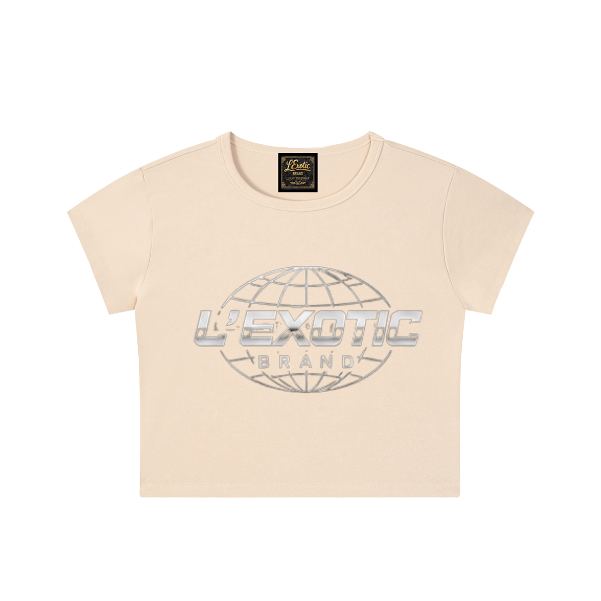L’Exotic Signature Snow Wash Crop Top